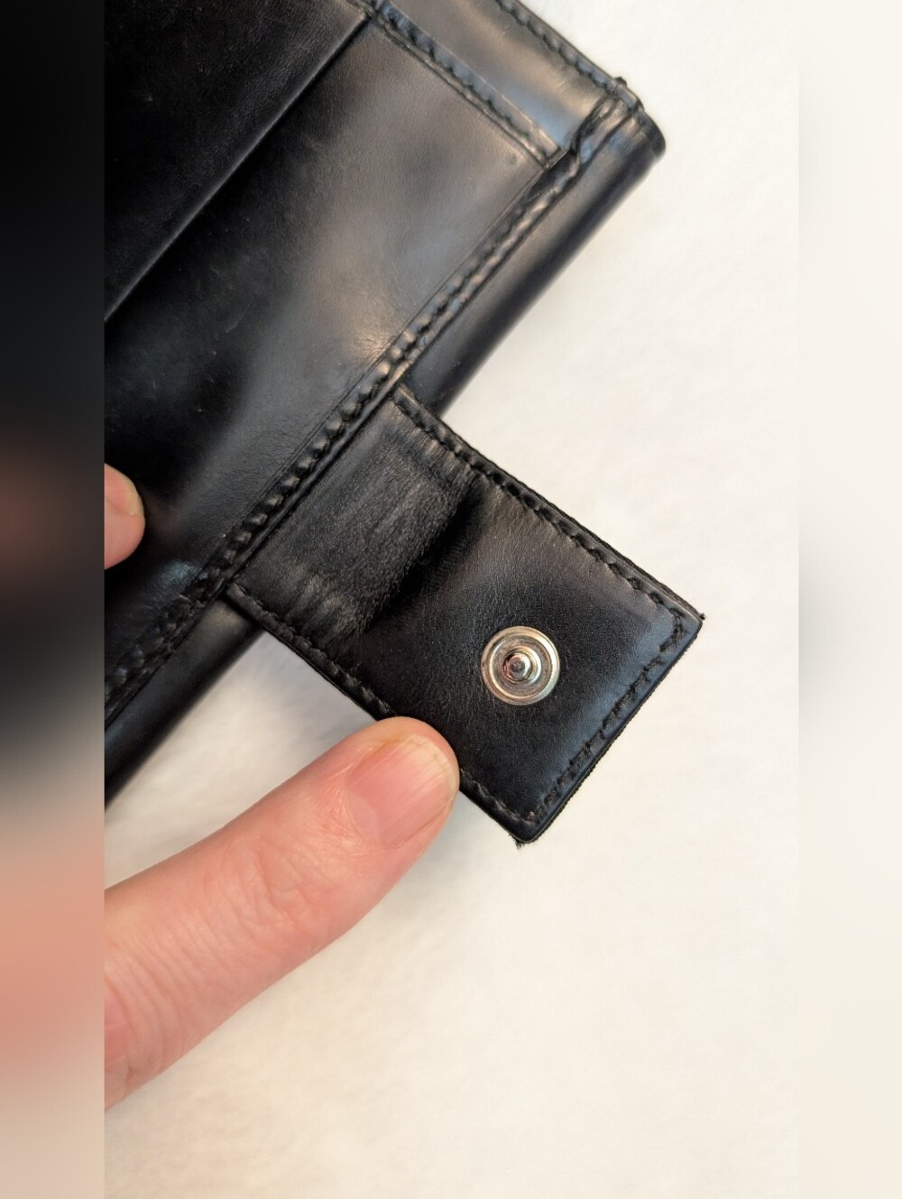 Authentic Prada Black Leather And Nylon Bifold snap wallet 4.5" x 3.5" with coa - Picture 7 of 14